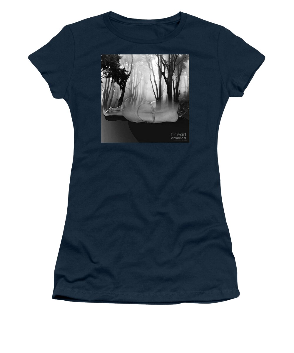 Montage Women's T-Shirt featuring the photograph The Day Is On The Run by Barbara Milton