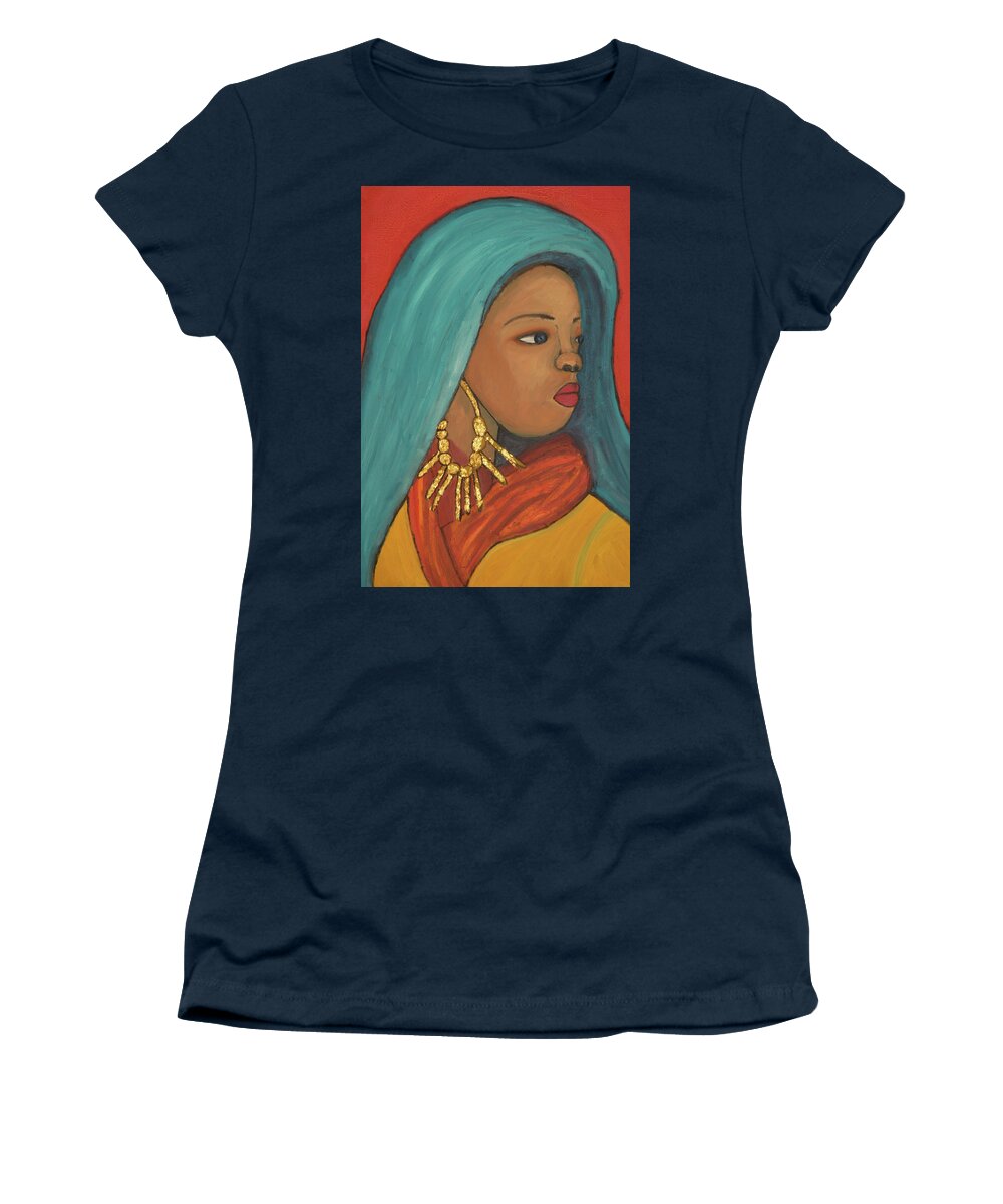 Women Women's T-Shirt featuring the painting The Earrings by Anita Hummel