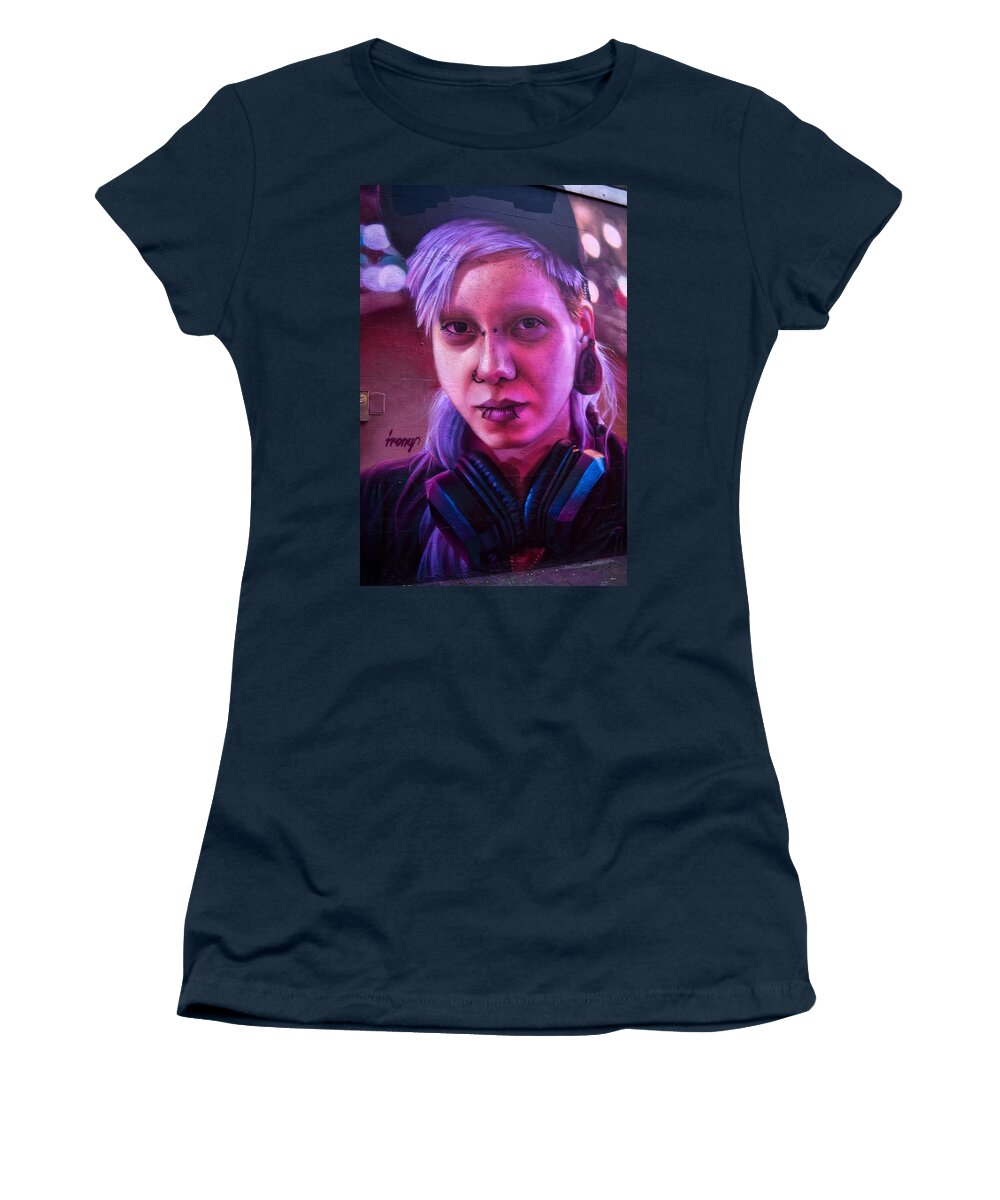 Graffiti Women's T-Shirt featuring the photograph The Face by Raymond Hill