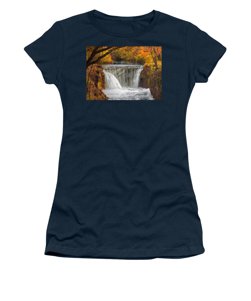  Women's T-Shirt featuring the photograph The Falls at Cedarville by Jack Wilson