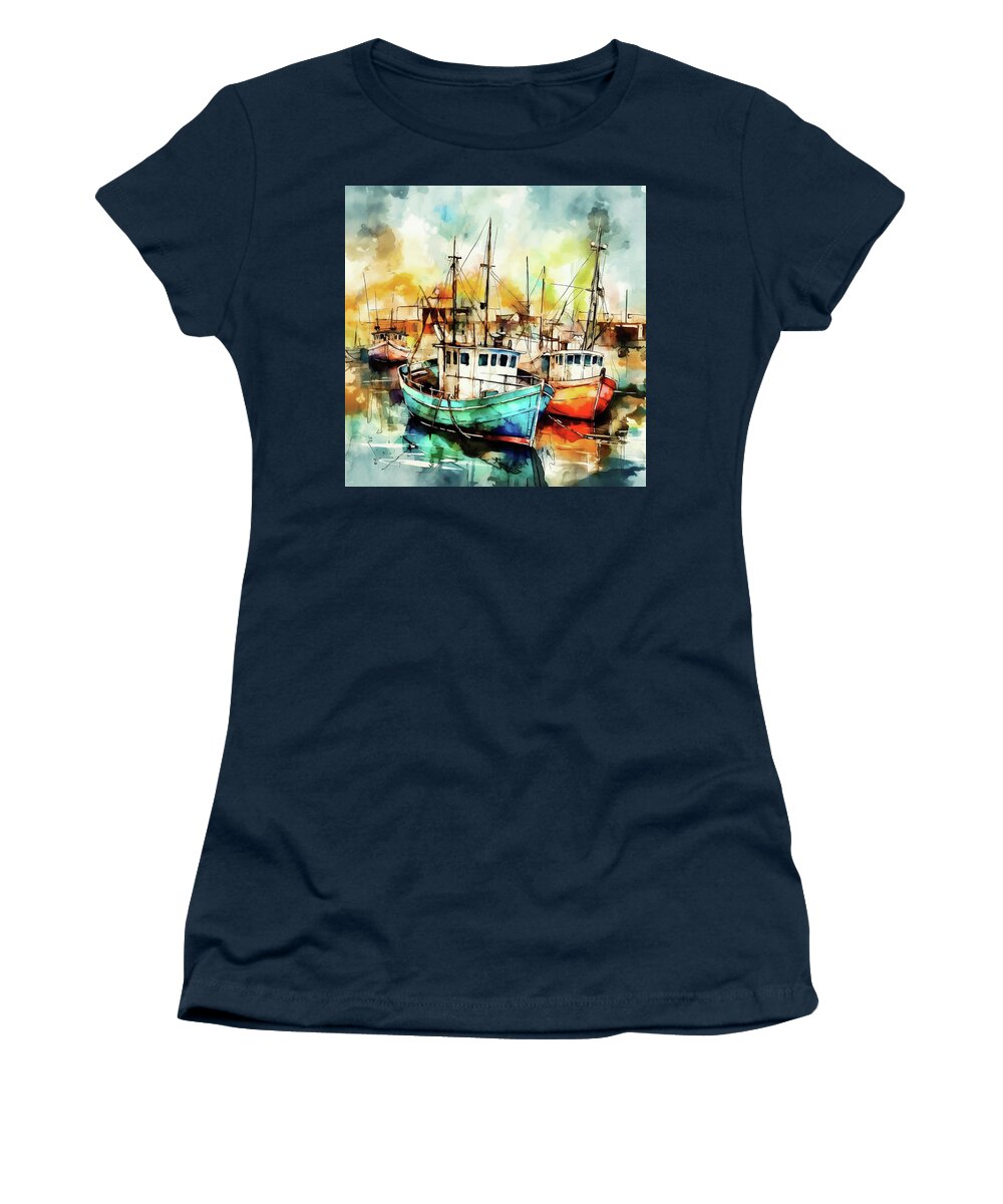 Fleet Women's T-Shirt featuring the digital art The Fleet by Robert Knight