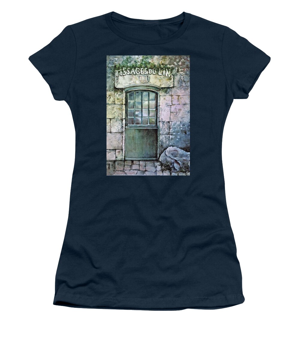 France Women's T-Shirt featuring the painting The French Laundry by Diane Fujimoto