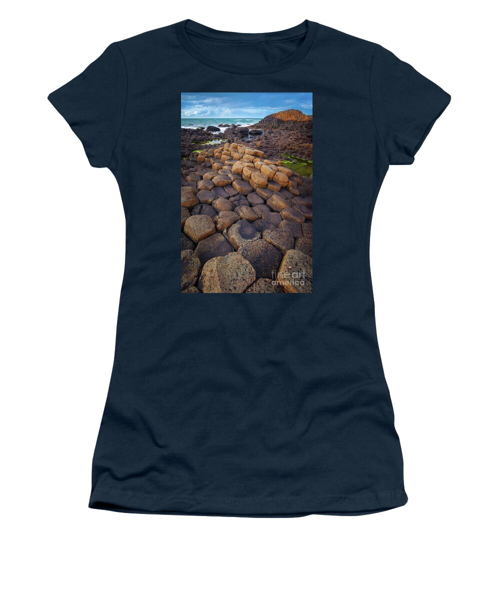 Europe Women's T-Shirt featuring the photograph The Giant's Causeway - Rocky Road by Inge Johnsson