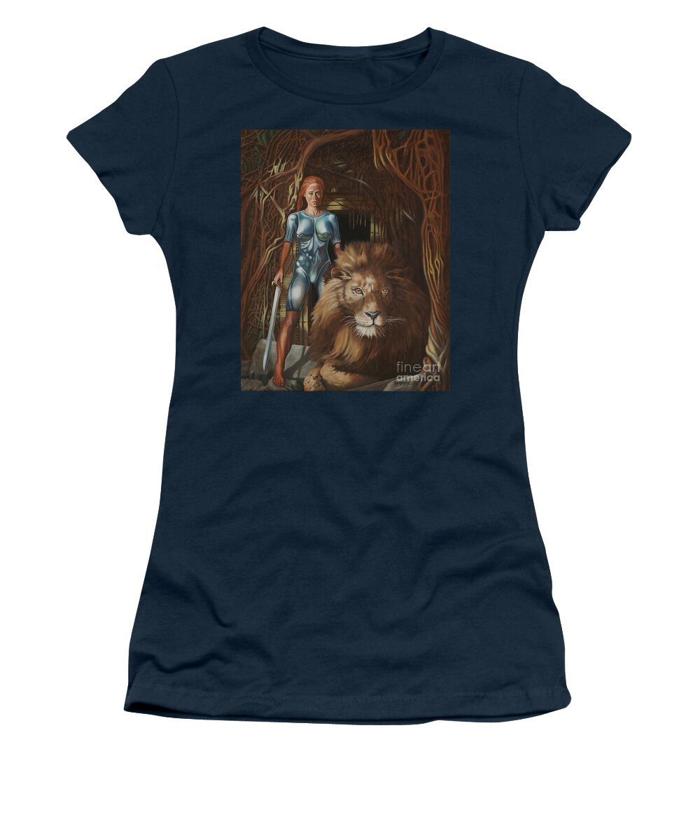 Guardians Women's T-Shirt featuring the painting The Guardians by Ken Kvamme