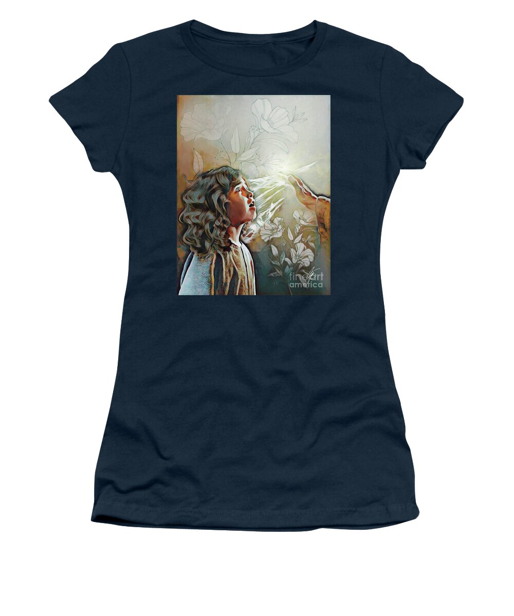 The Healer Women's T-Shirt featuring the digital art The Healer by Jennifer Page