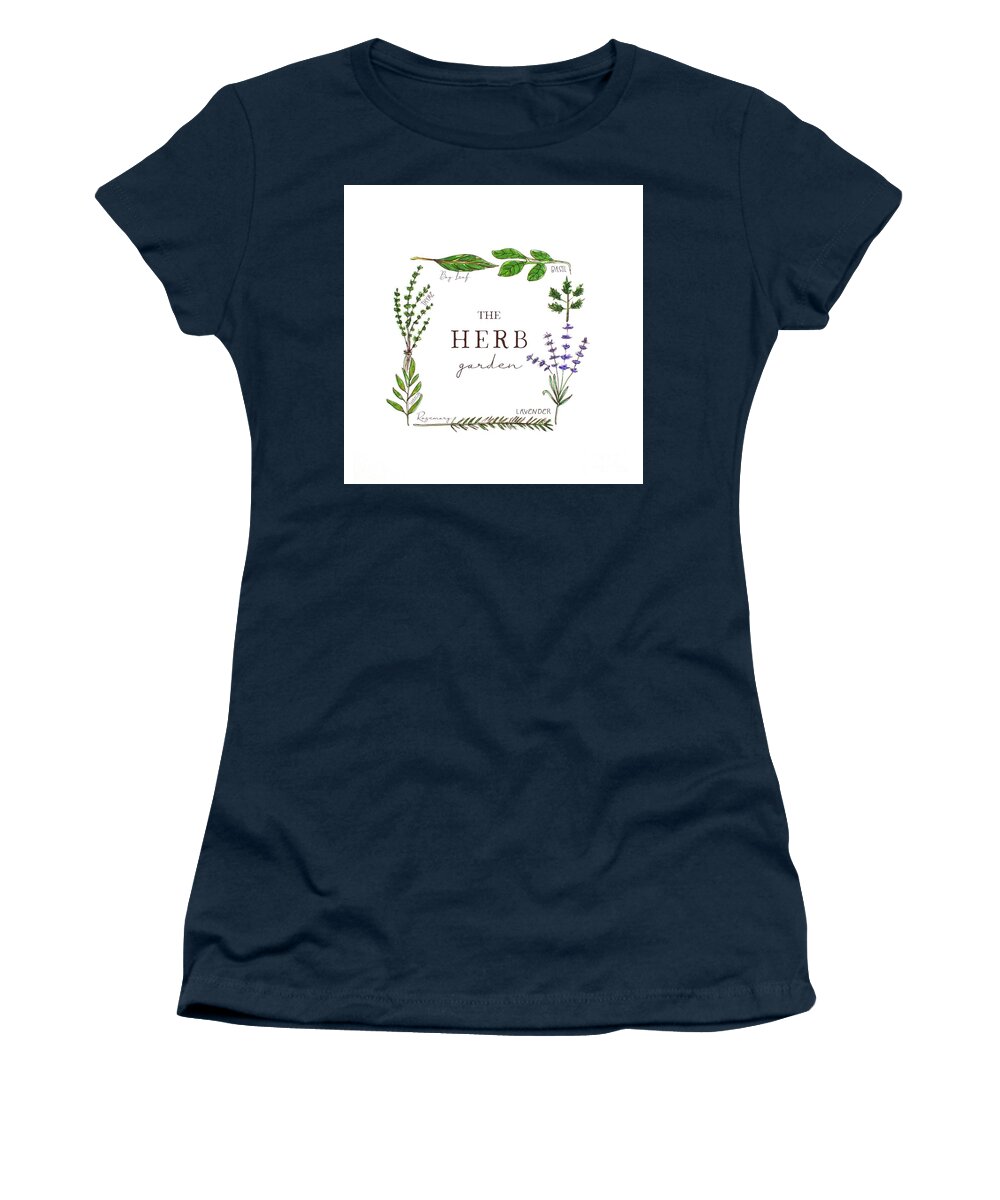 Herbs Women's T-Shirt featuring the painting The Herb Garden by Elizabeth Robinette Tyndall