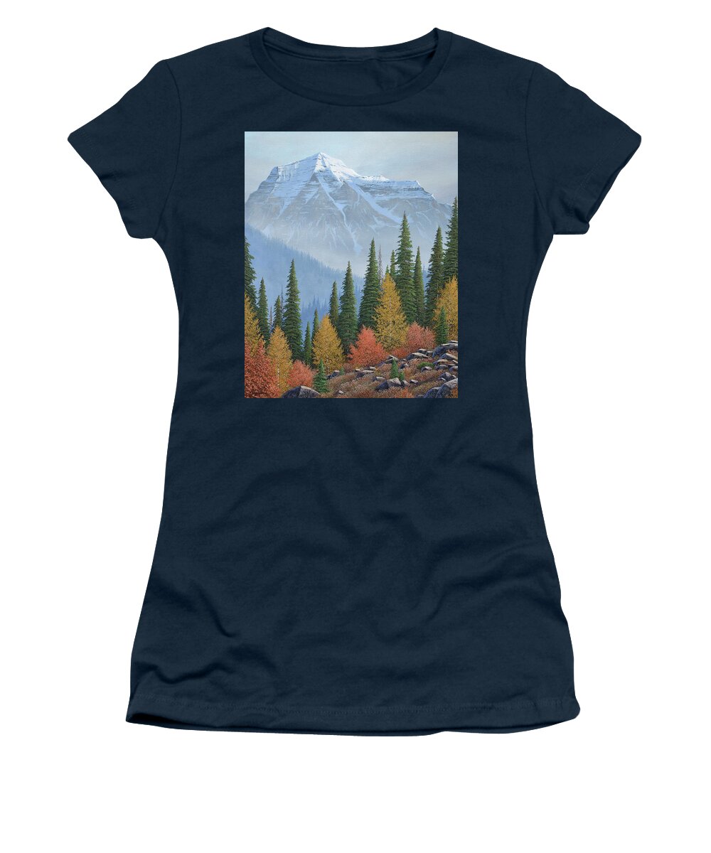 Canadian Women's T-Shirt featuring the painting The High Light of Fall by Jake Vandenbrink