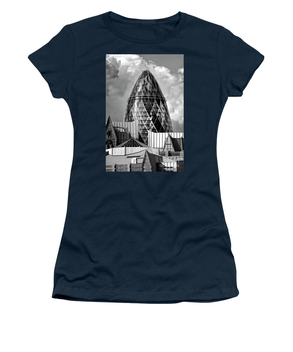 Gherkin Building Women's T-Shirt featuring the photograph The London Gherkin by Mike Nellums