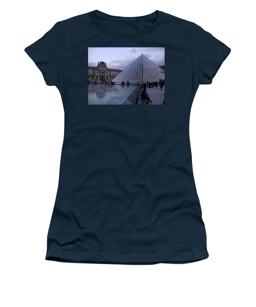 France Women's T-Shirt featuring the photograph The Louvre by Roxy Rich