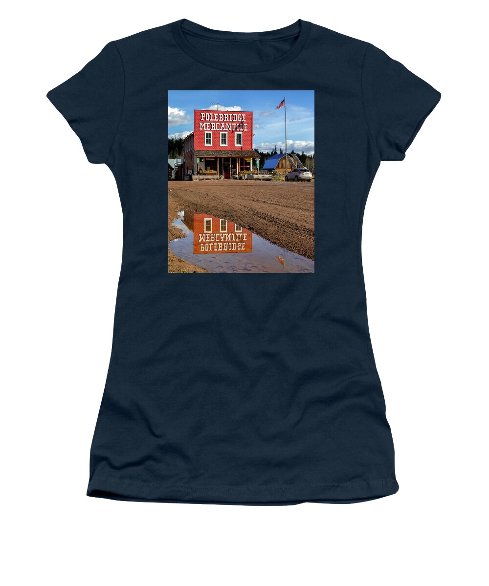 Polebridge Women's T-Shirt featuring the photograph The Merc by Jack Bell