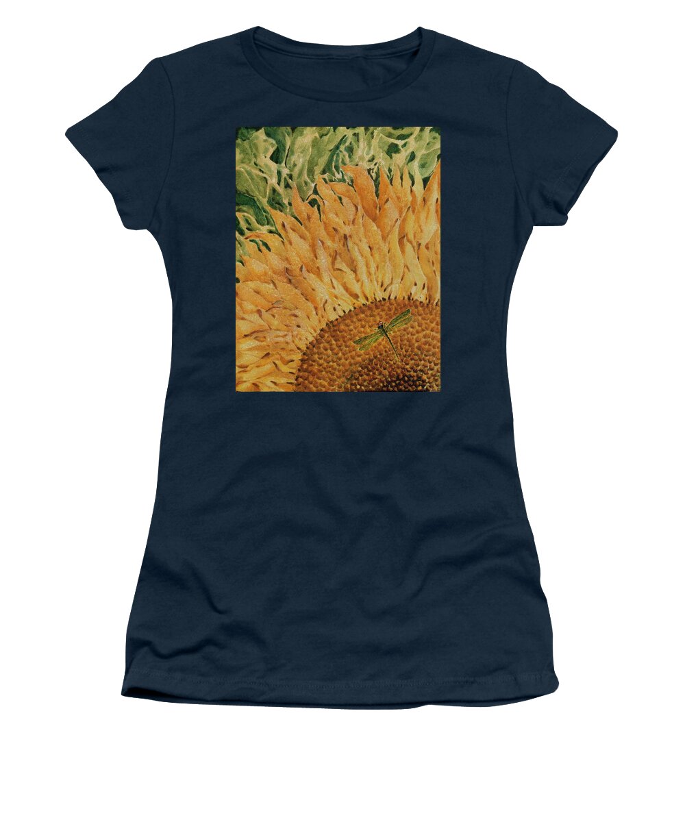 Sunflower Women's T-Shirt featuring the painting The messenger by Milly Tseng