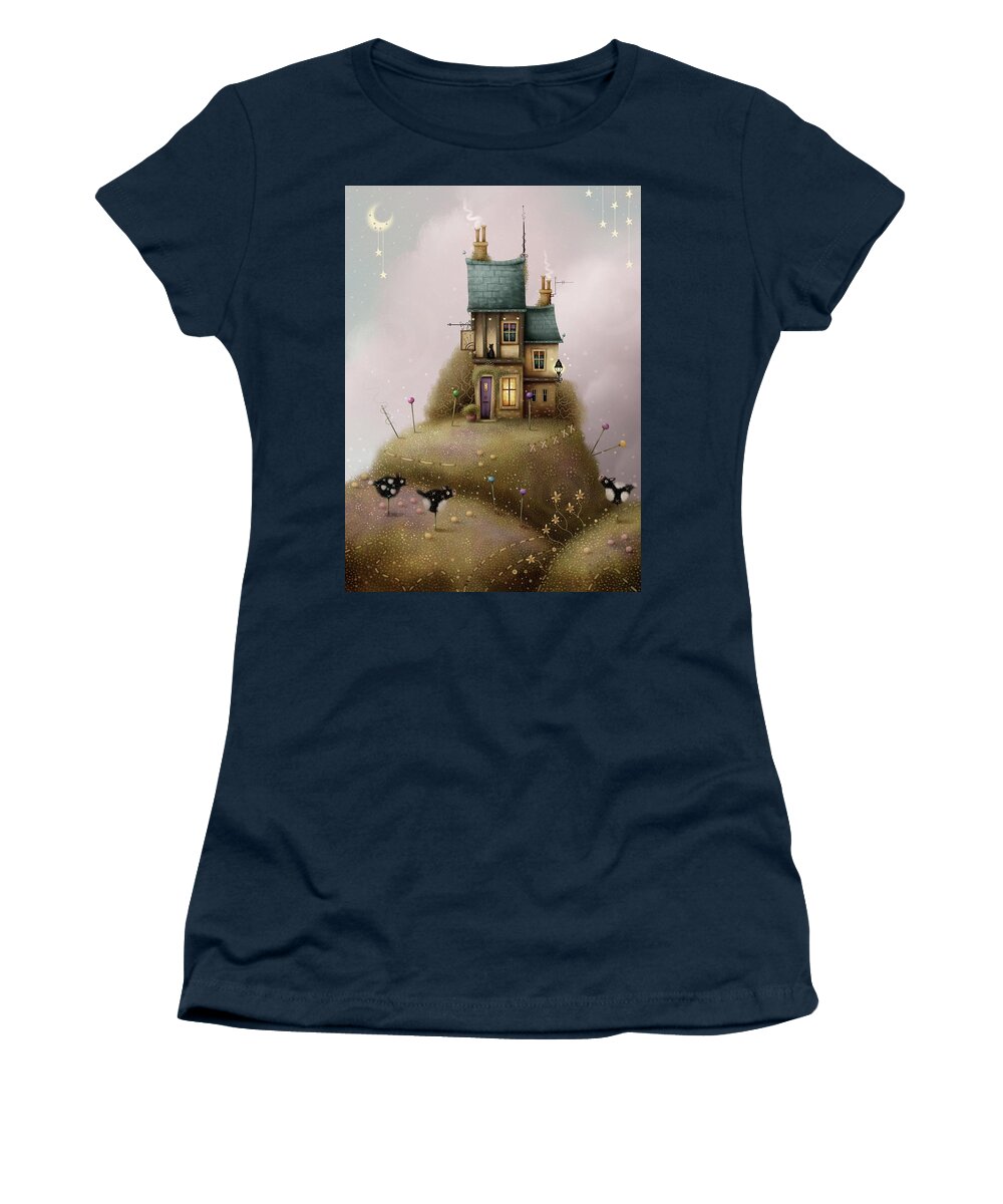 Magic House Women's T-Shirt featuring the painting The Pincushion by Joe Gilronan