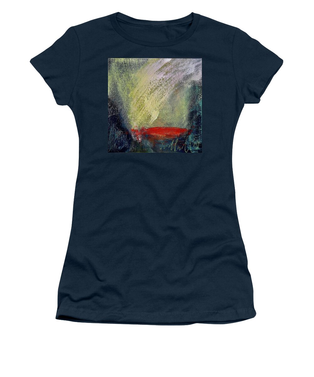 Painting Women's T-Shirt featuring the painting The Red Sea by Les Leffingwell