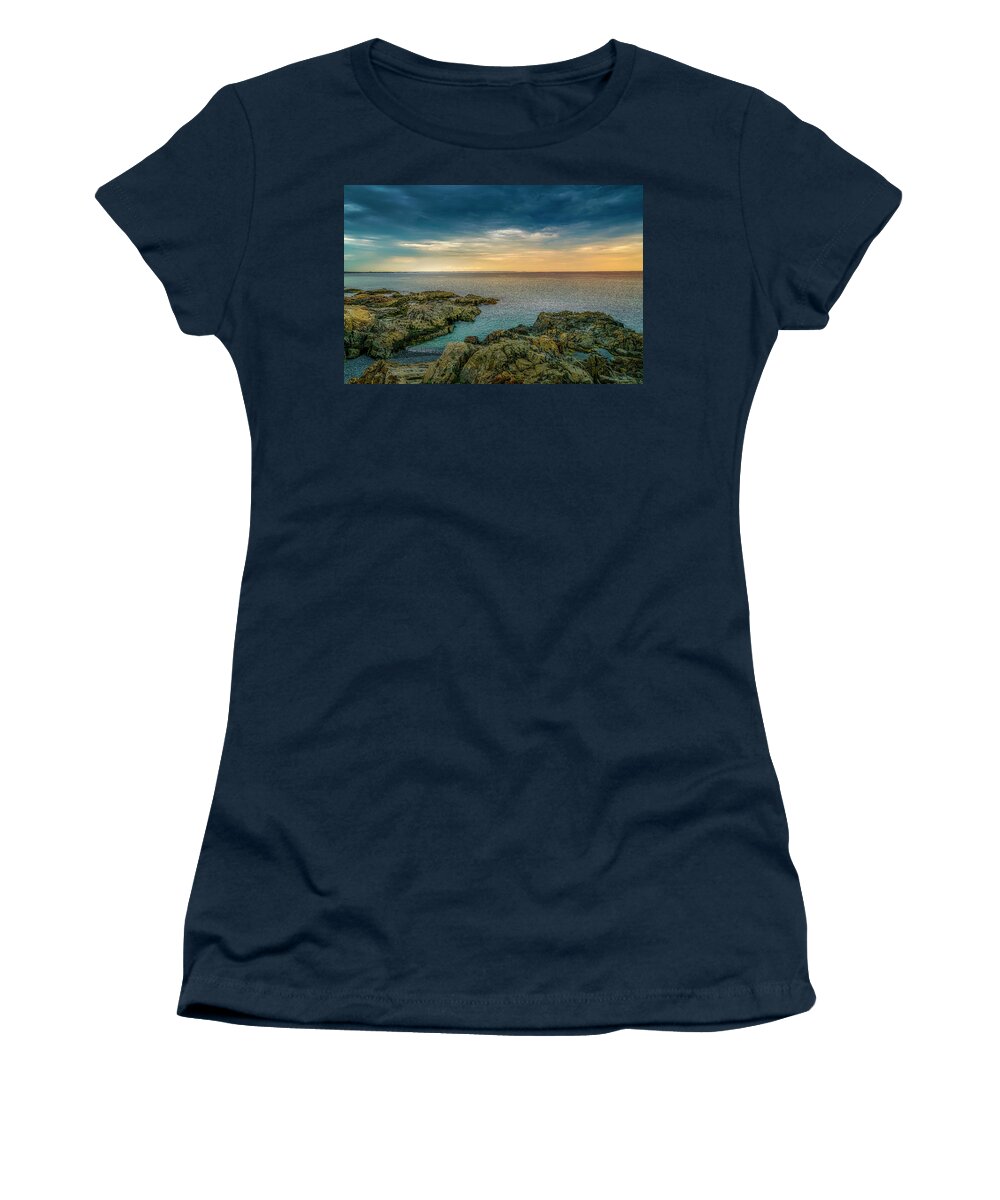 Marginal Way Women's T-Shirt featuring the photograph The Rock by Penny Polakoff