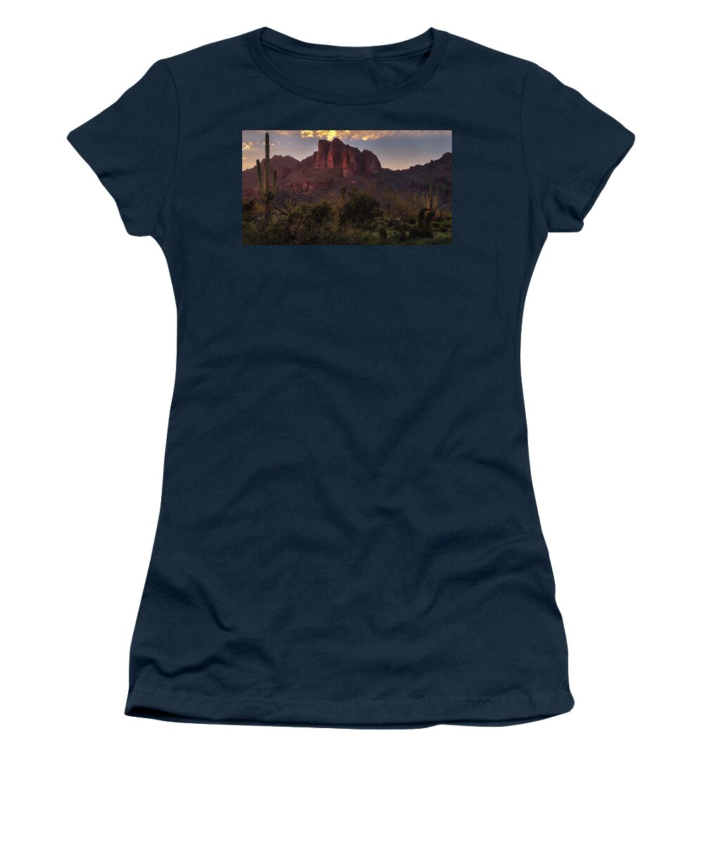 Arizona Women's T-Shirt featuring the photograph The Rugged Beauty Of The Superstitions by Saija Lehtonen