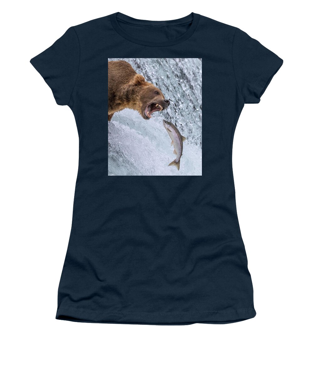 Bear Women's T-Shirt featuring the photograph The Space Between by Randy Robbins