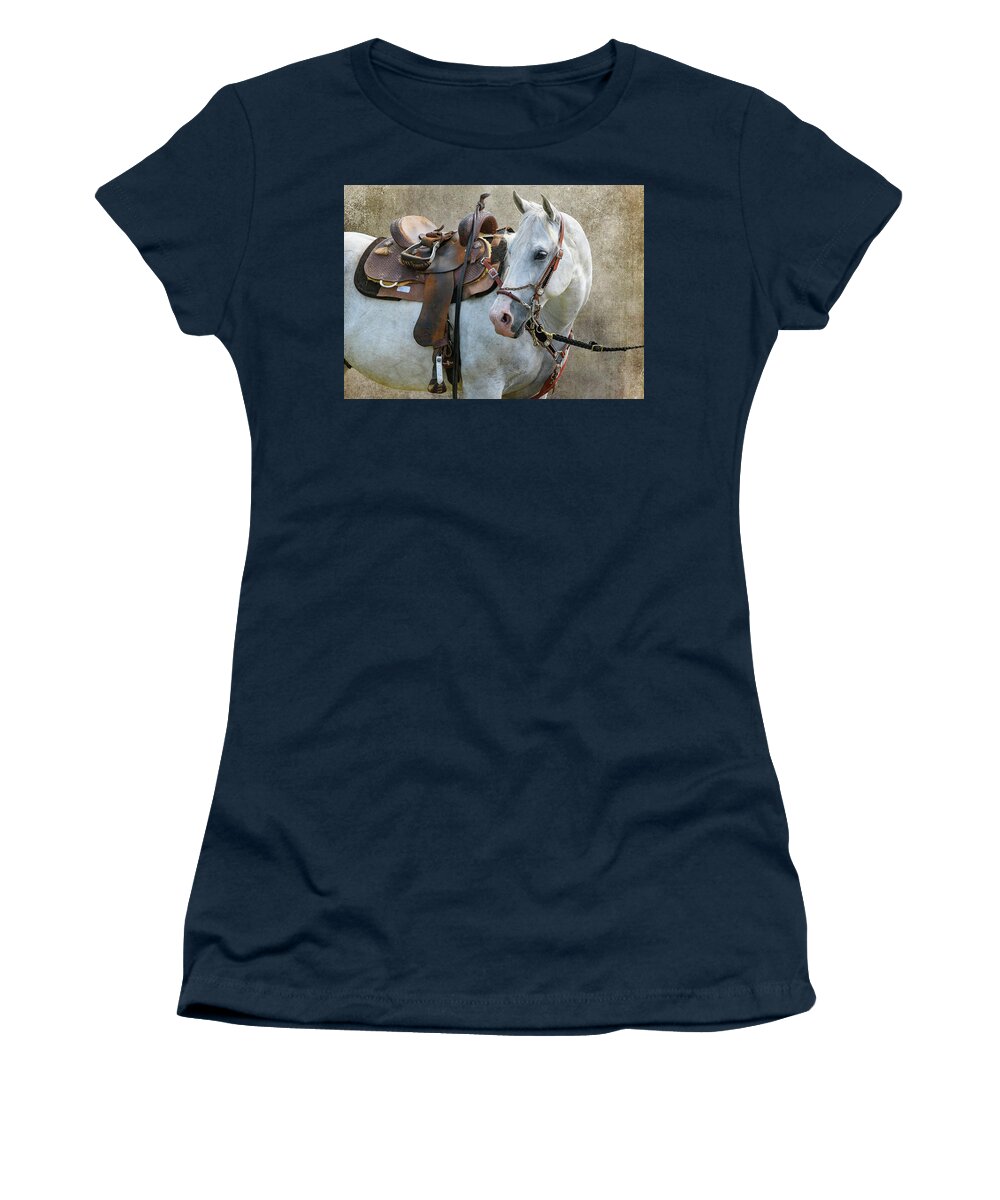 Horse Women's T-Shirt featuring the photograph The Steed by Fon Denton