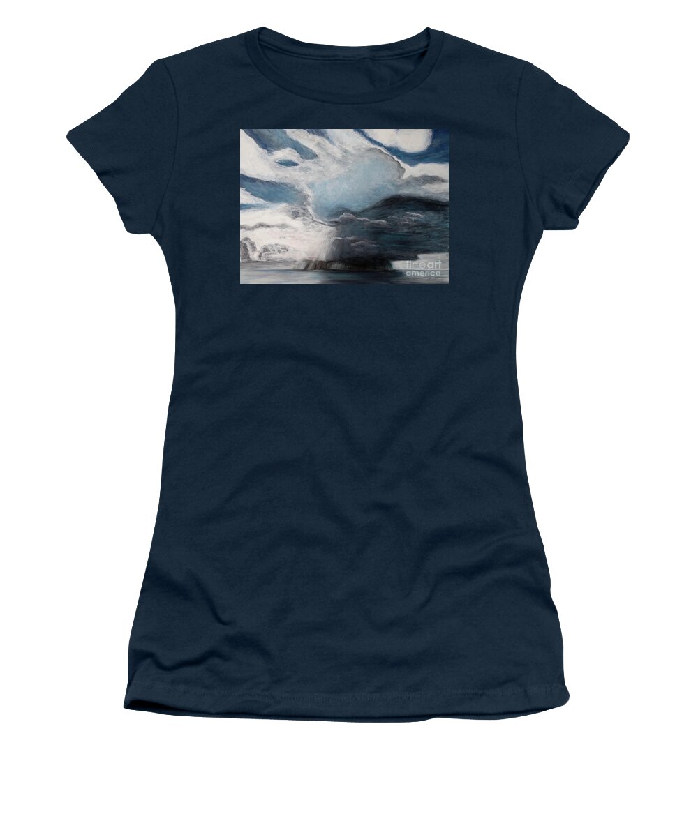 Storm Women's T-Shirt featuring the painting The Storm by Pamela Schwartz