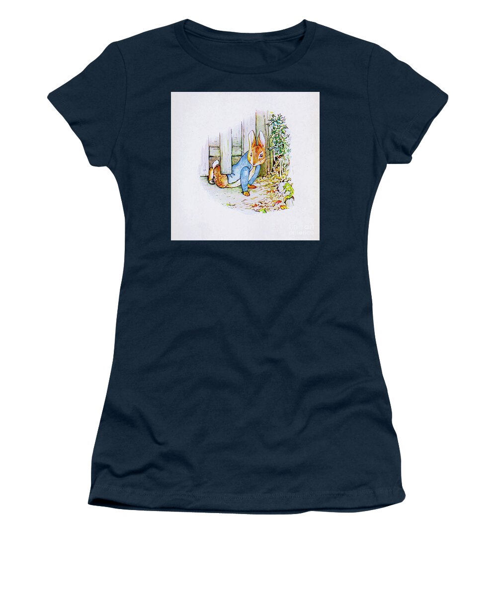  Women's T-Shirt featuring the painting The Tale of Peter Rabbit ab15 by Historic Illustrations