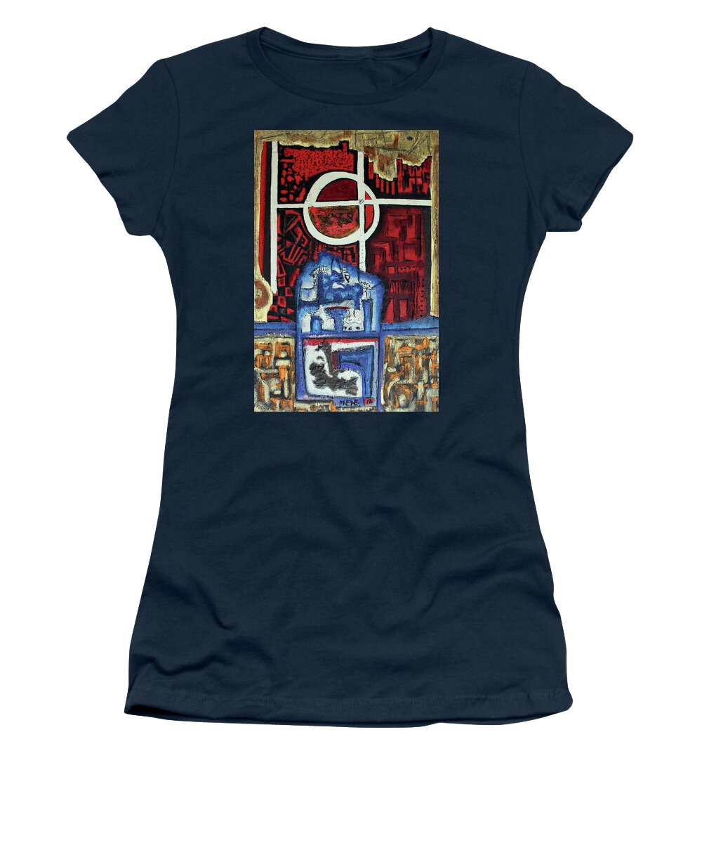 African Art Women's T-Shirt featuring the painting The Target Is I by Michael Nene