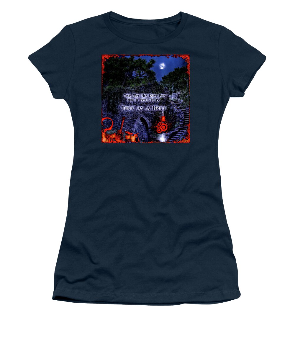 Classic Rock Women's T-Shirt featuring the digital art Thick As A Brick by Michael Damiani