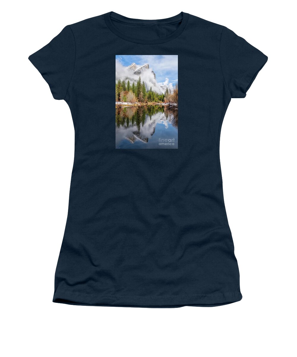 Yosemite Women's T-Shirt featuring the photograph Three Brothers by Alice Cahill