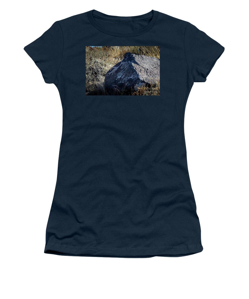 Ancient Women's T-Shirt featuring the photograph Three Rivers Petroglyphs #27 by Blake Webster