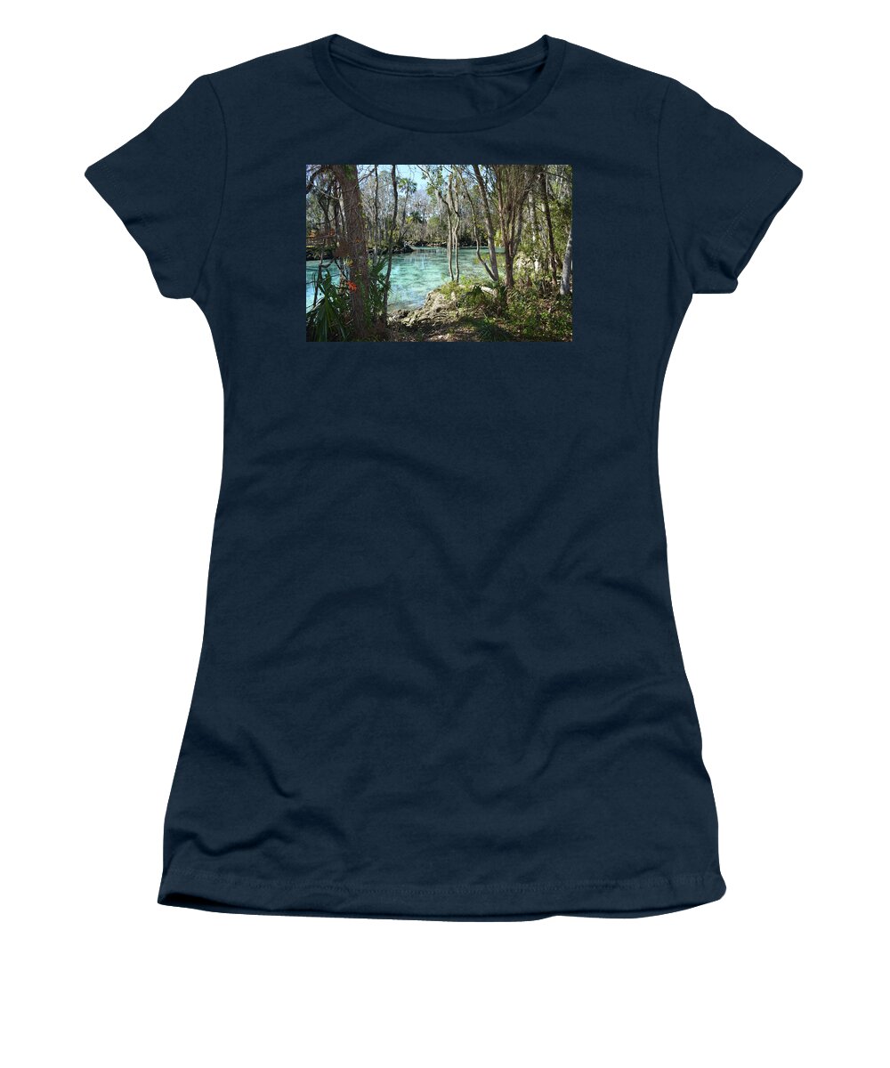 Three Sisters Springs Women's T-Shirt featuring the photograph Three Sisters Springs Park by Aimee L Maher ALM GALLERY