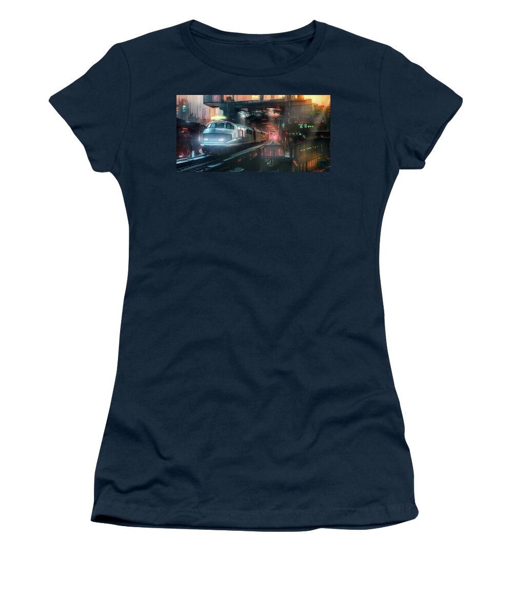 Train Women's T-Shirt featuring the digital art Train - The Miners Convoy by Micah Offman
