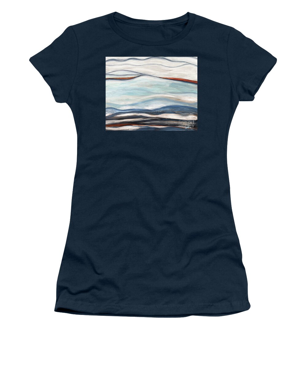 Water Women's T-Shirt featuring the painting Tranquil by Pamela Schwartz