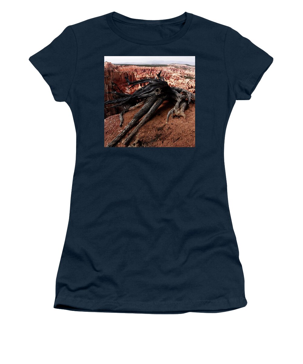 Landscape Women's T-Shirt featuring the photograph Tree over the Abyss by WonderlustPictures By Tommaso Boddi