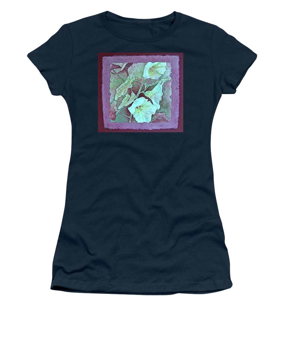 Watercolor Women's T-Shirt featuring the painting Triple White by Carolyn Rosenberger