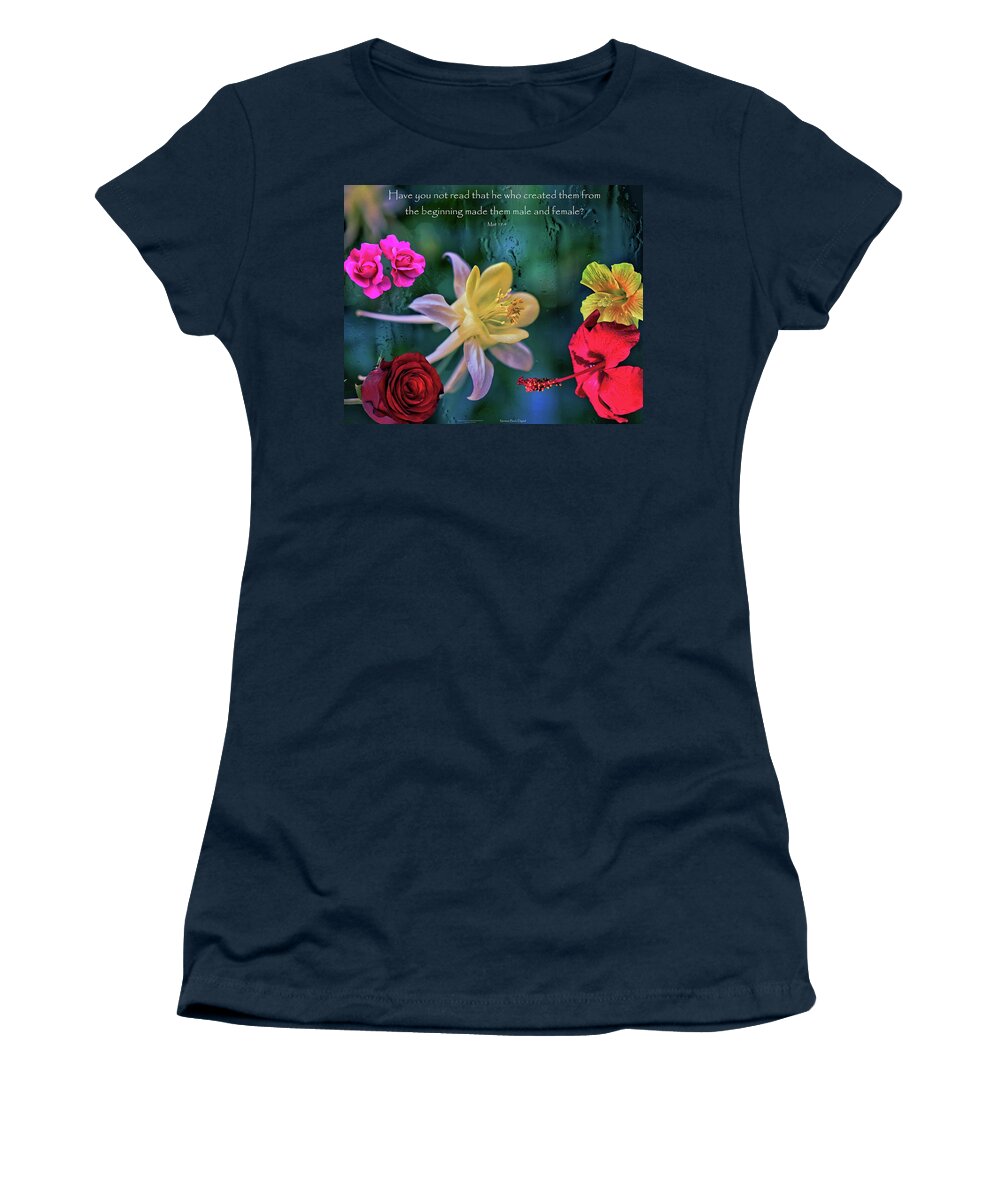 Flowers Women's T-Shirt featuring the digital art True Nature by Norman Brule