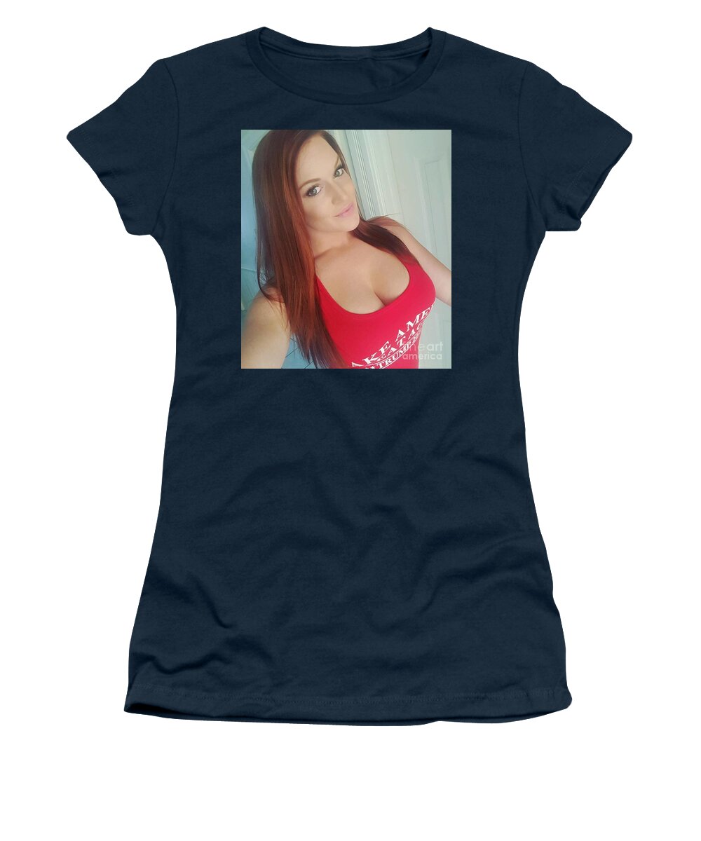 Trump Women's T-Shirt featuring the photograph Trump Girl 1 by Action