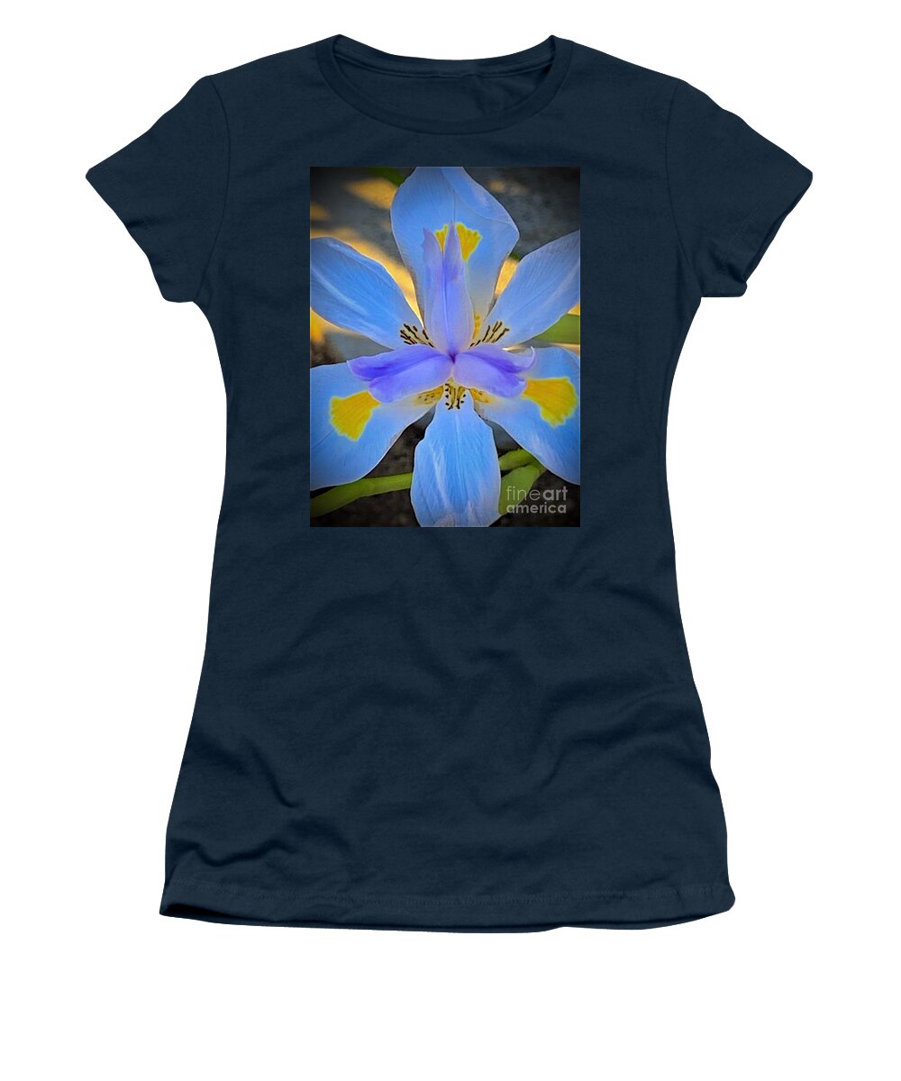 Flower Women's T-Shirt featuring the photograph Dietes Grandiflora. The Fortnight Lily Known As The Wild Iris by Tiesa Wesen