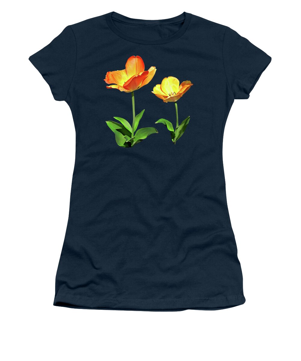 Tulip Women's T-Shirt featuring the photograph Tulips Tall and Short by Susan Savad