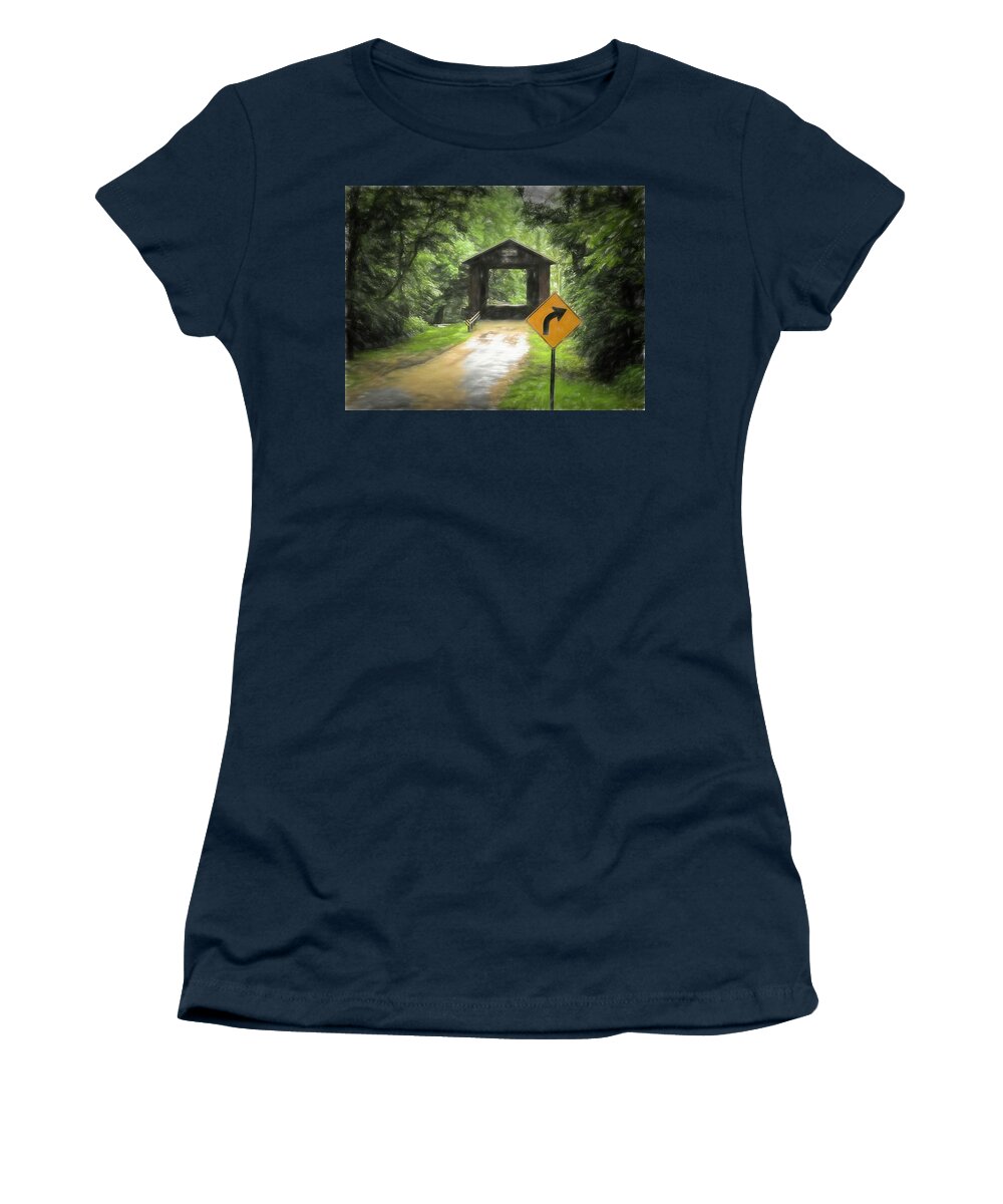 Women's T-Shirt featuring the photograph Turn Right by Jack Wilson