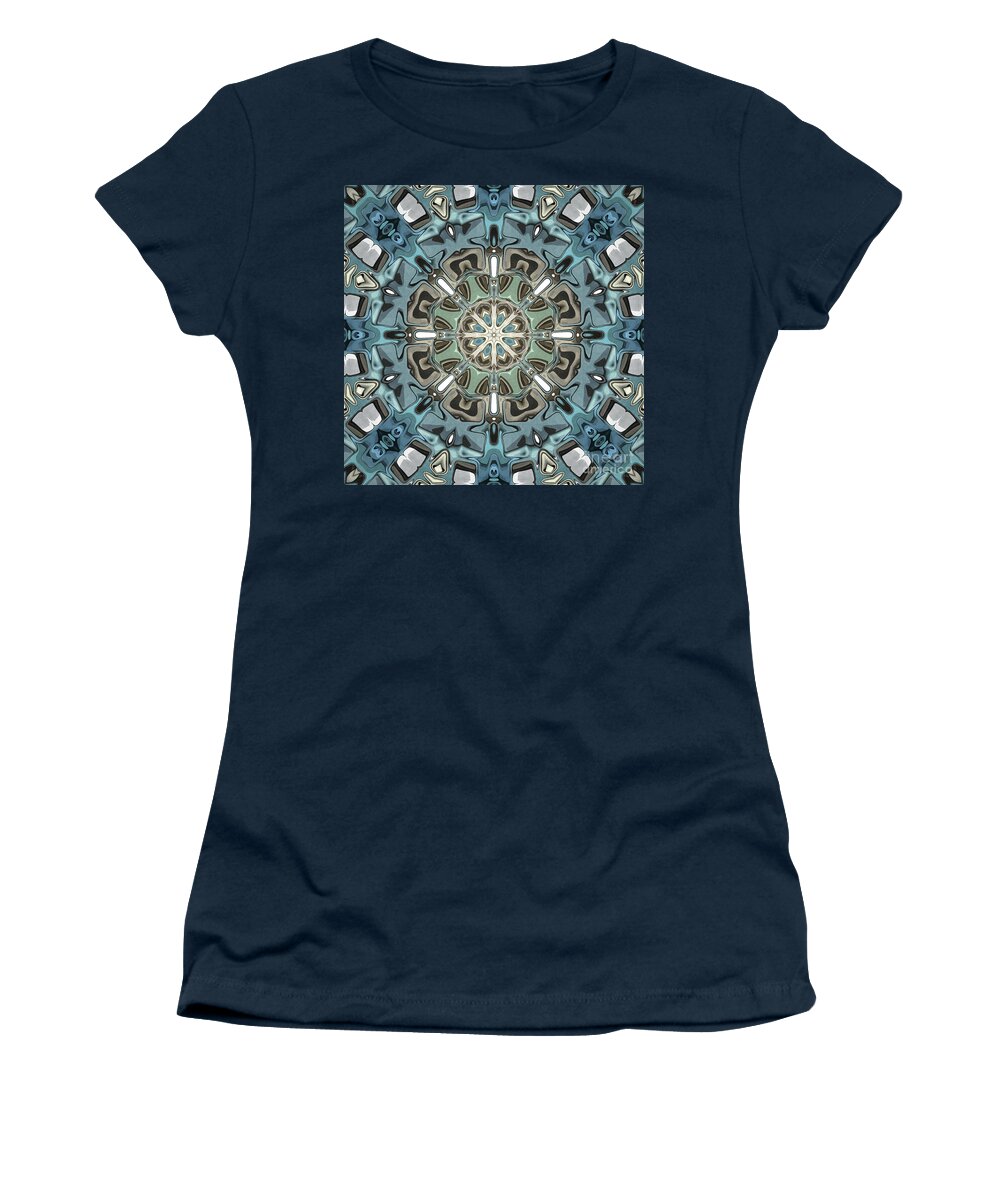 Grunge Women's T-Shirt featuring the digital art Turquoise Pattern by Phil Perkins