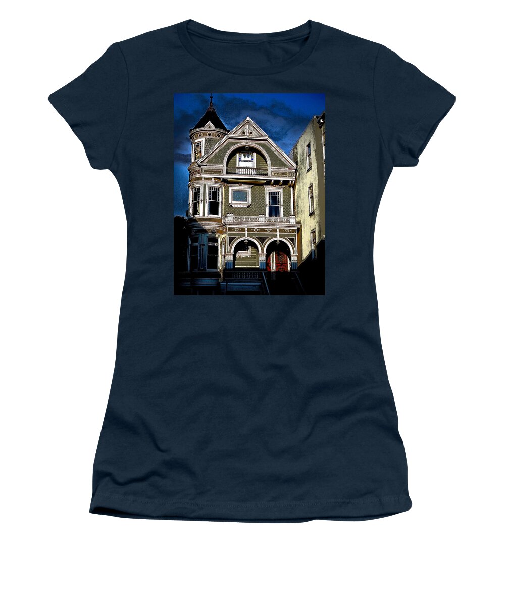 San Francisco Women's T-Shirt featuring the photograph Turrets And Towers Two by Ira Shander