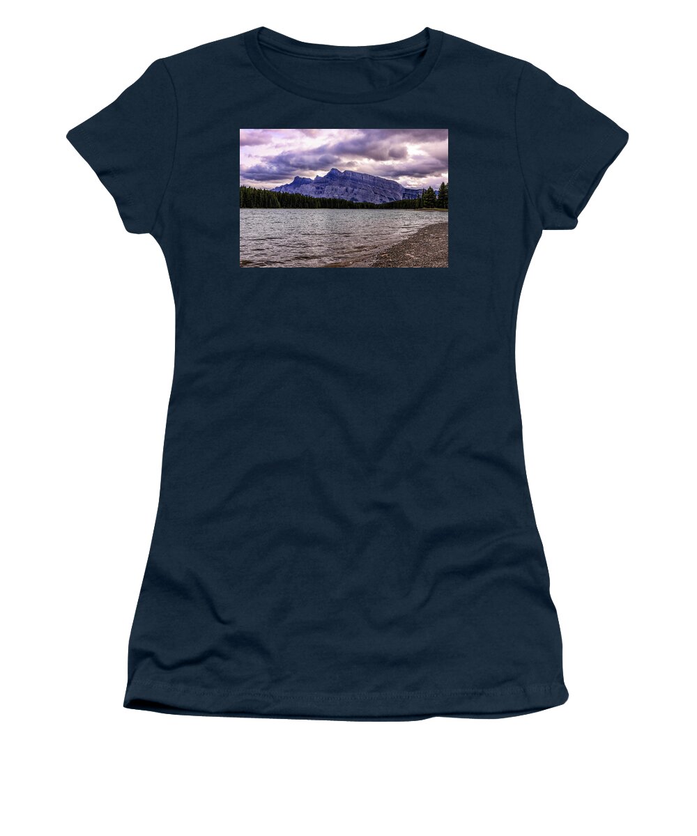 Two Jack Lake Canada Women's T-Shirt featuring the photograph Two Jack Lake Canada by Dan Sproul
