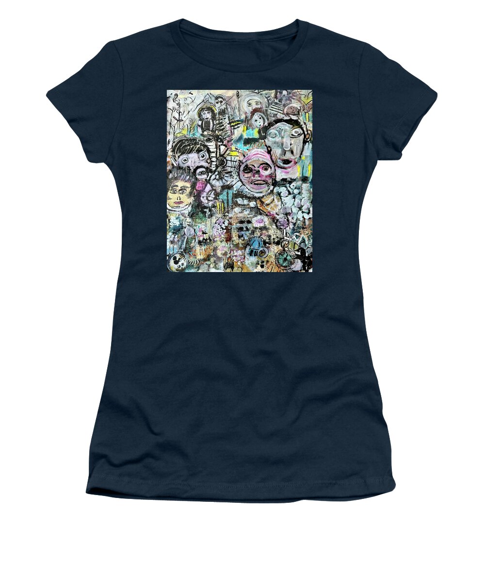  Women's T-Shirt featuring the painting Women of Ukraine by Tommy McDonell