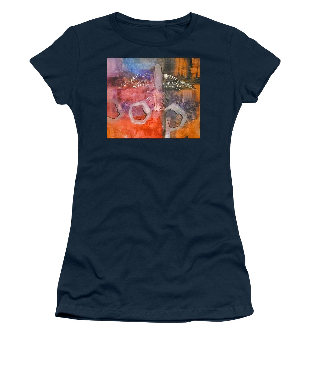 Uncaged Women's T-Shirt featuring the painting Uncaged by Lisa Kaiser