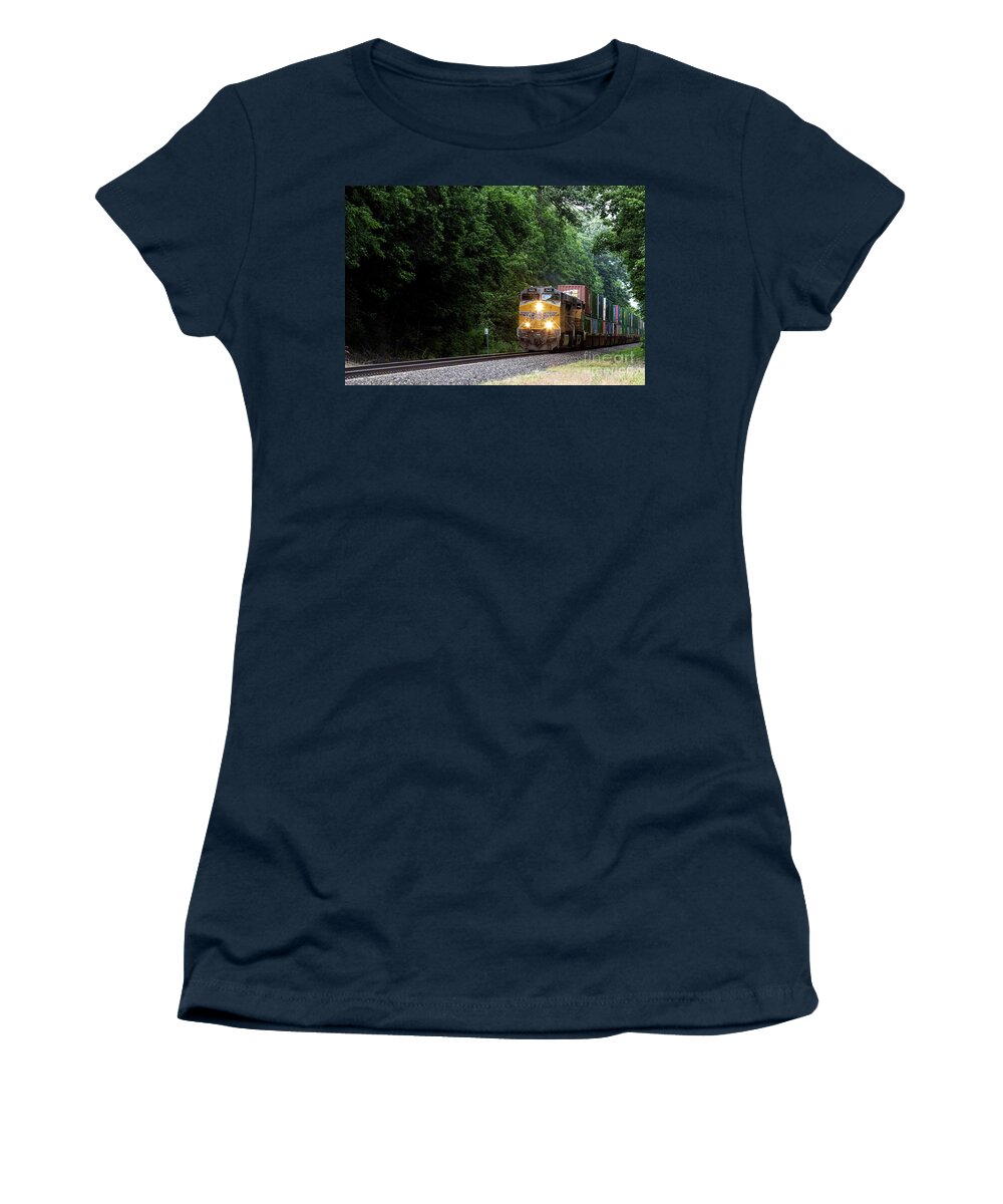 Akooldnala Women's T-Shirt featuring the photograph Union Pacific 5431 A1R_3643 by Alan Look
