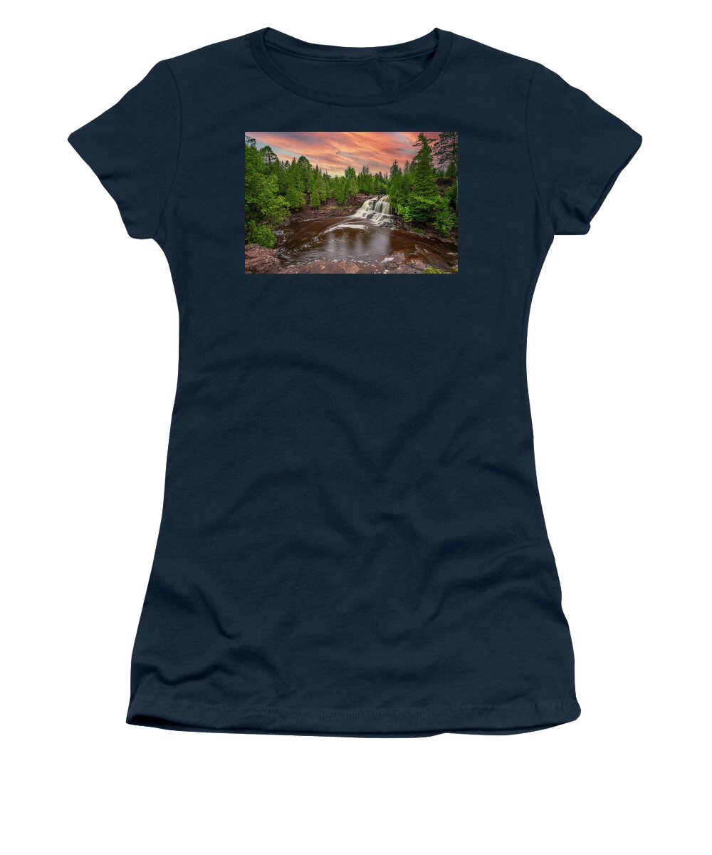 Gooseberry Falls Women's T-Shirt featuring the photograph Upper Gooseberry Falls by Sebastian Musial