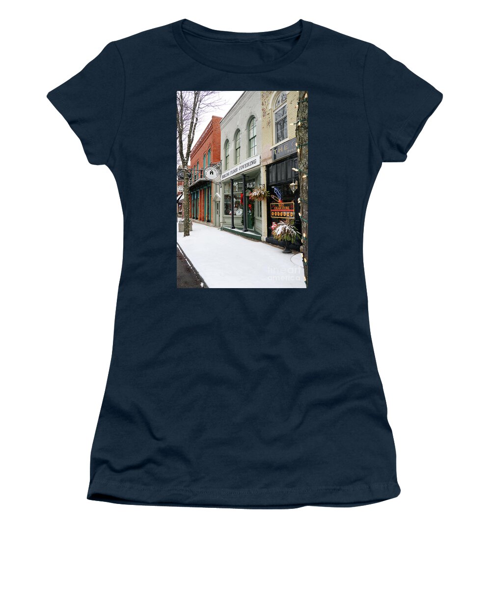  Shops Women's T-Shirt featuring the photograph Uptown Maumee Shops 5718 by Jack Schultz