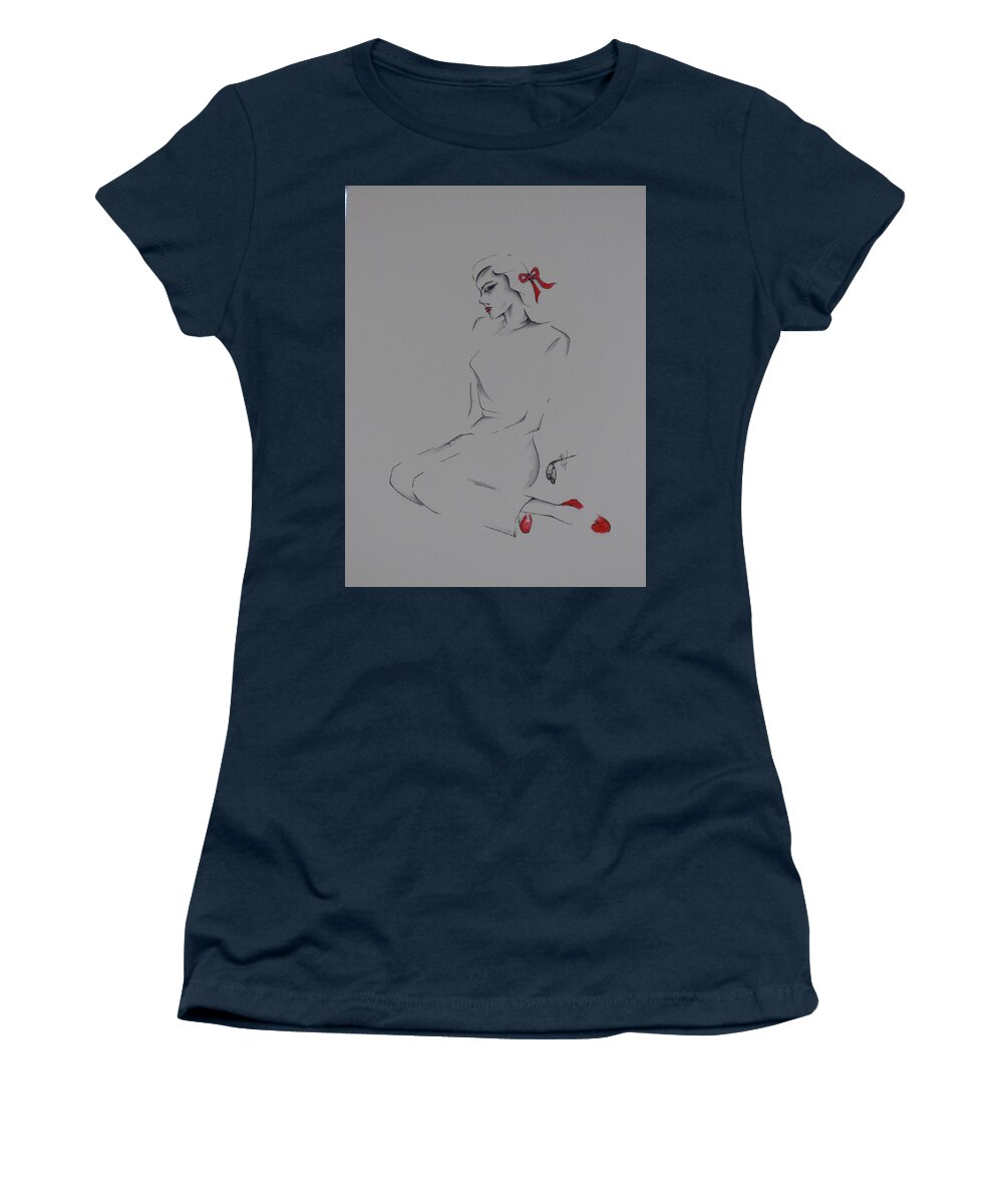 Victim Of Love Women's T-Shirt featuring the painting Victim of Love by Kem Himelright
