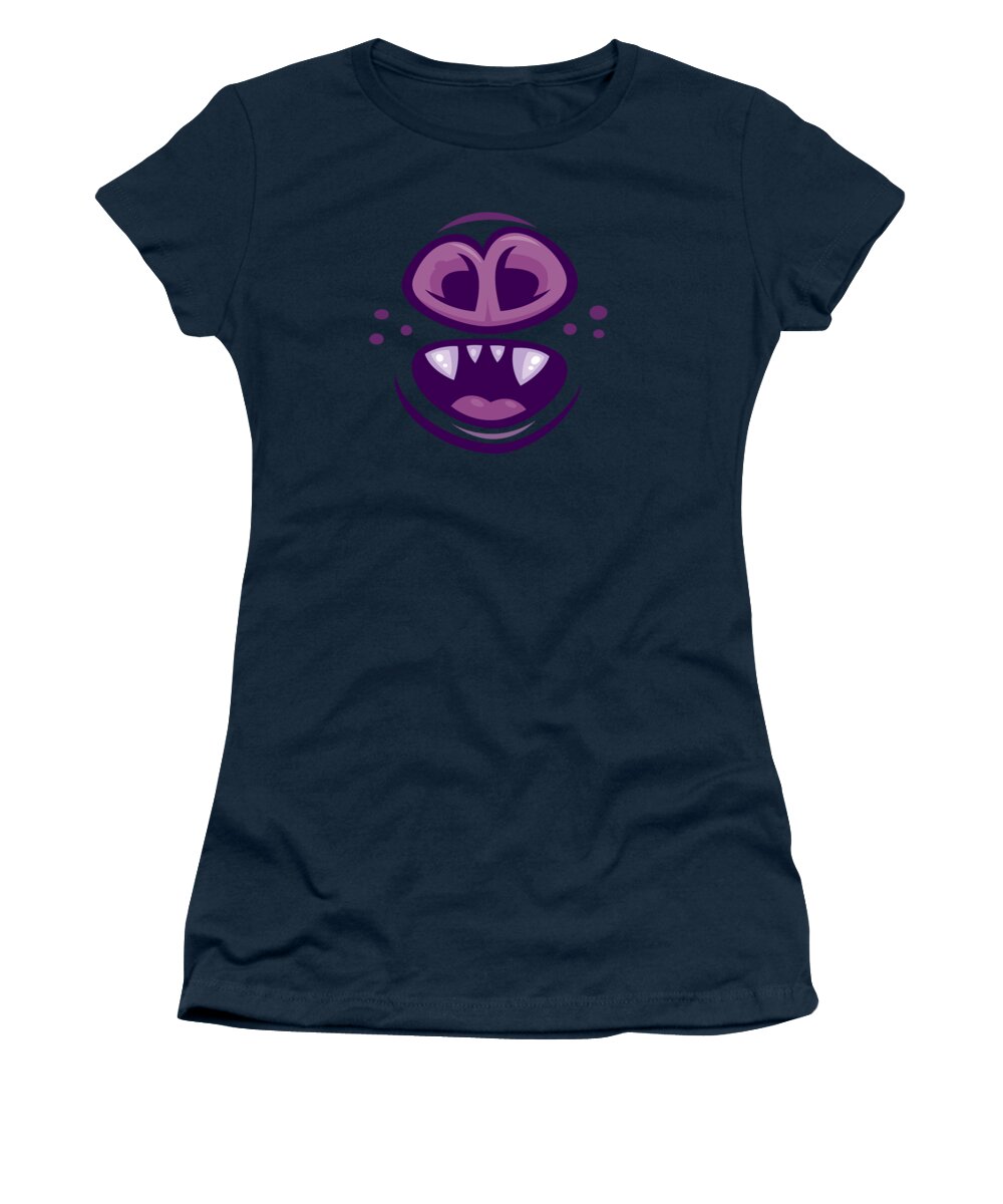 Vampire Women's T-Shirt featuring the digital art Wacky Vampire Bat Mouth and Nose by John Schwegel