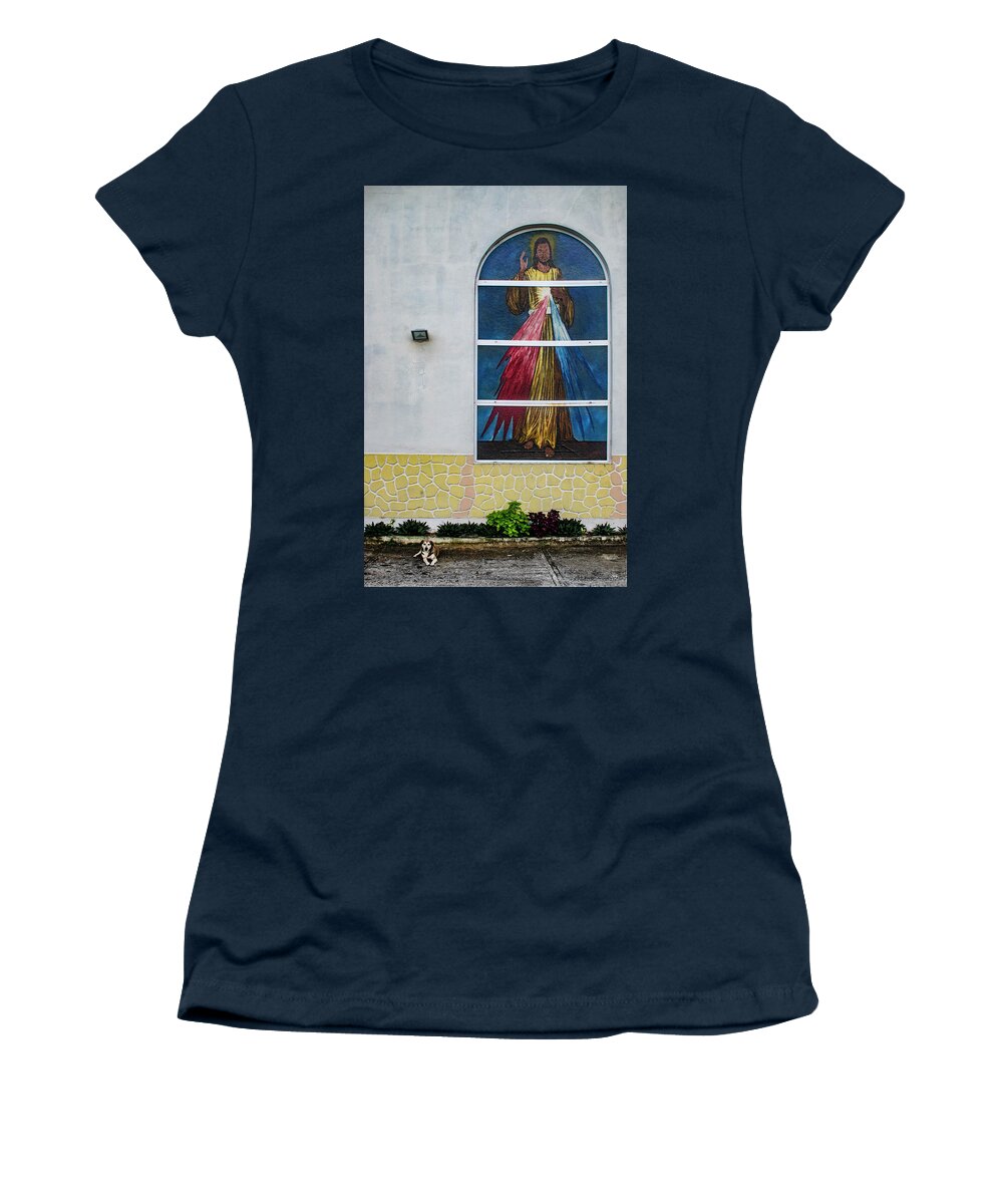 Dog Women's T-Shirt featuring the photograph Waiting for Grace by Wayne King