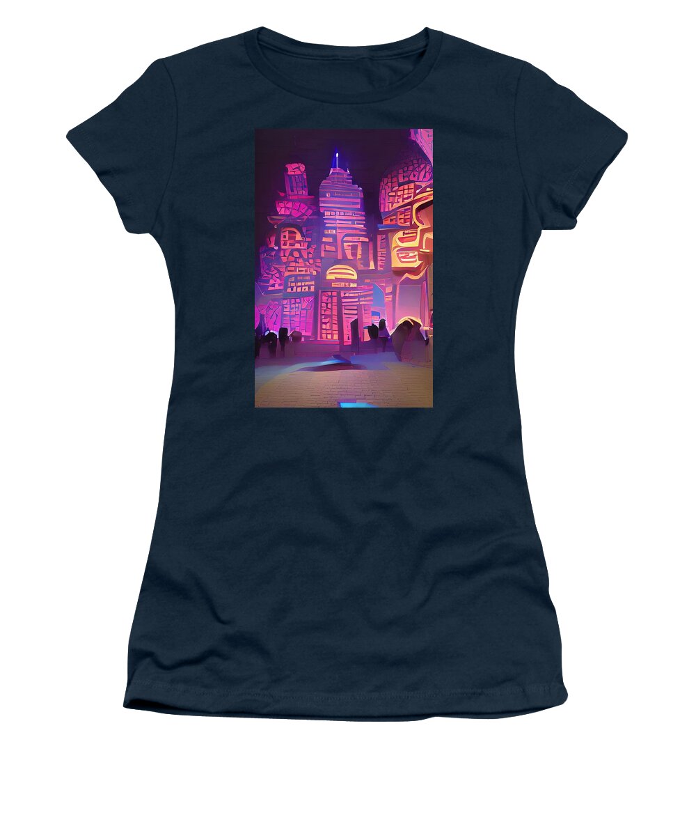 Women's T-Shirt featuring the digital art Warm Palace by Rod Turner