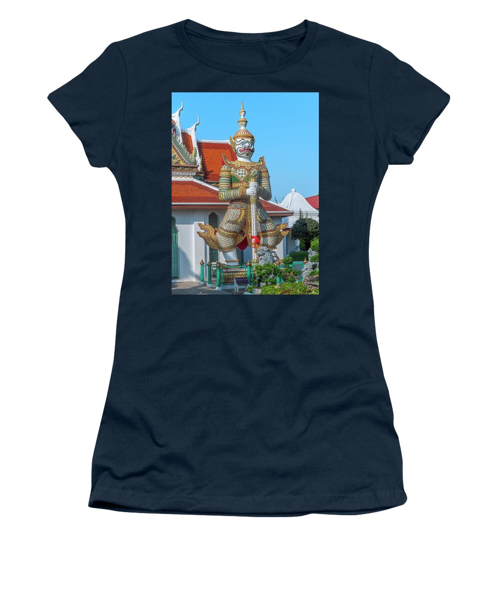 Scenic Women's T-Shirt featuring the photograph Wat Arun Gateway to Phra Ubosot Guardian Giant or Yaksha DTHB2113 by Gerry Gantt